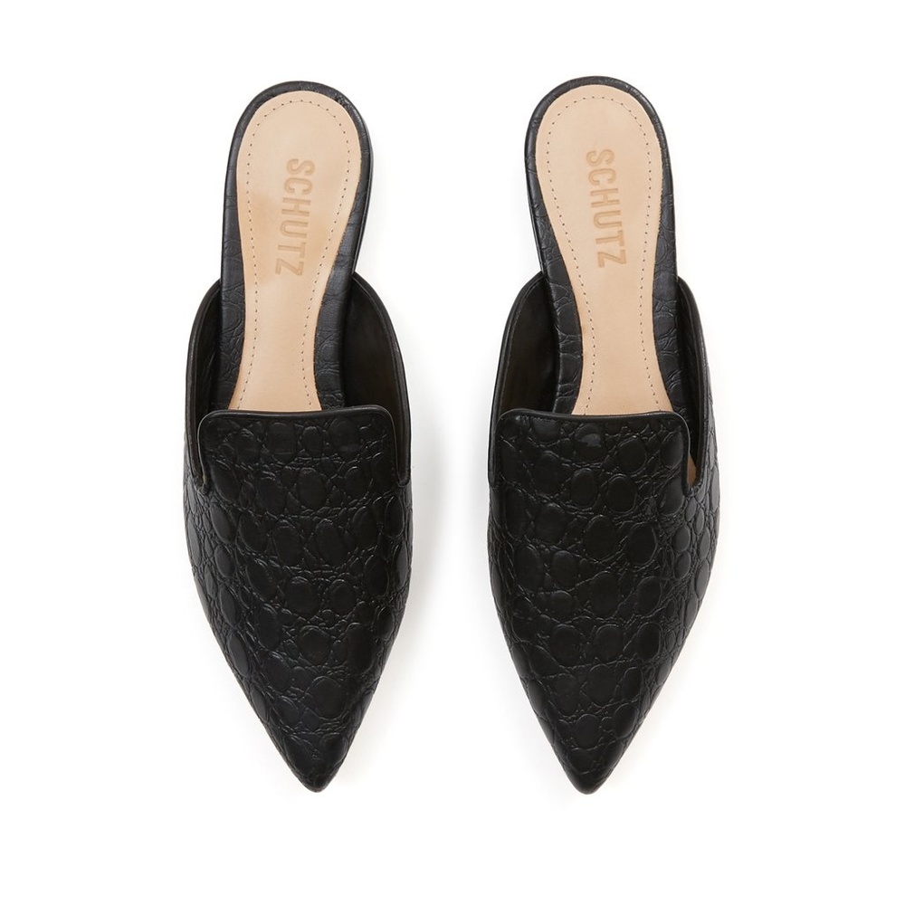 Schutz Tracy Croc Mule Black 8.5